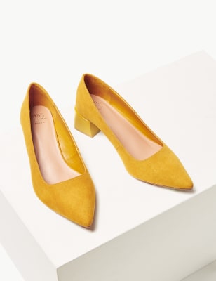 wide fit yellow shoes
