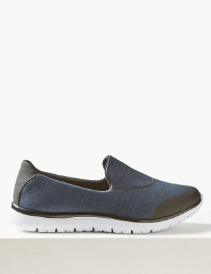 slip on wide fit trainers