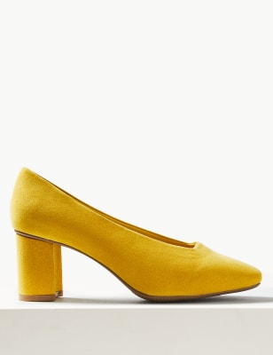 Mustard wide cheap fit shoes