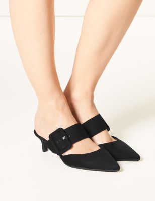 Wide width mule discount heels