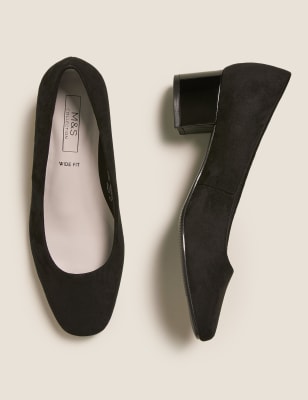 Wide fit block online heel shoes