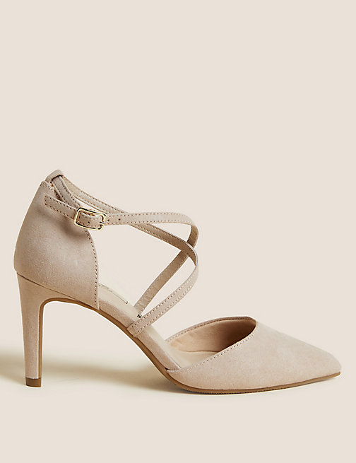 Marks And Spencer Womens M&S Collection Wide Fit Stiletto Heel Court Shoes - Neutral, Neutral