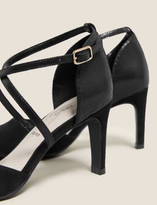 Black strappy court shoes new arrivals