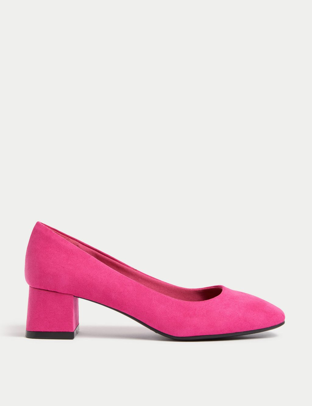 Wide Fit Block Heel Square Toe Shoes image 1