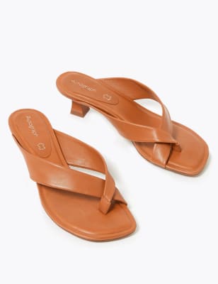 toe loop sandals with heel
