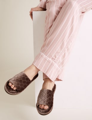  Mules à bout ouvert - Dark Pink