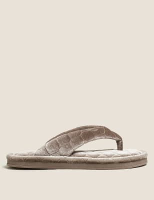 Velvet flip flop online slippers