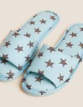 Star Print Bedroom Slippers