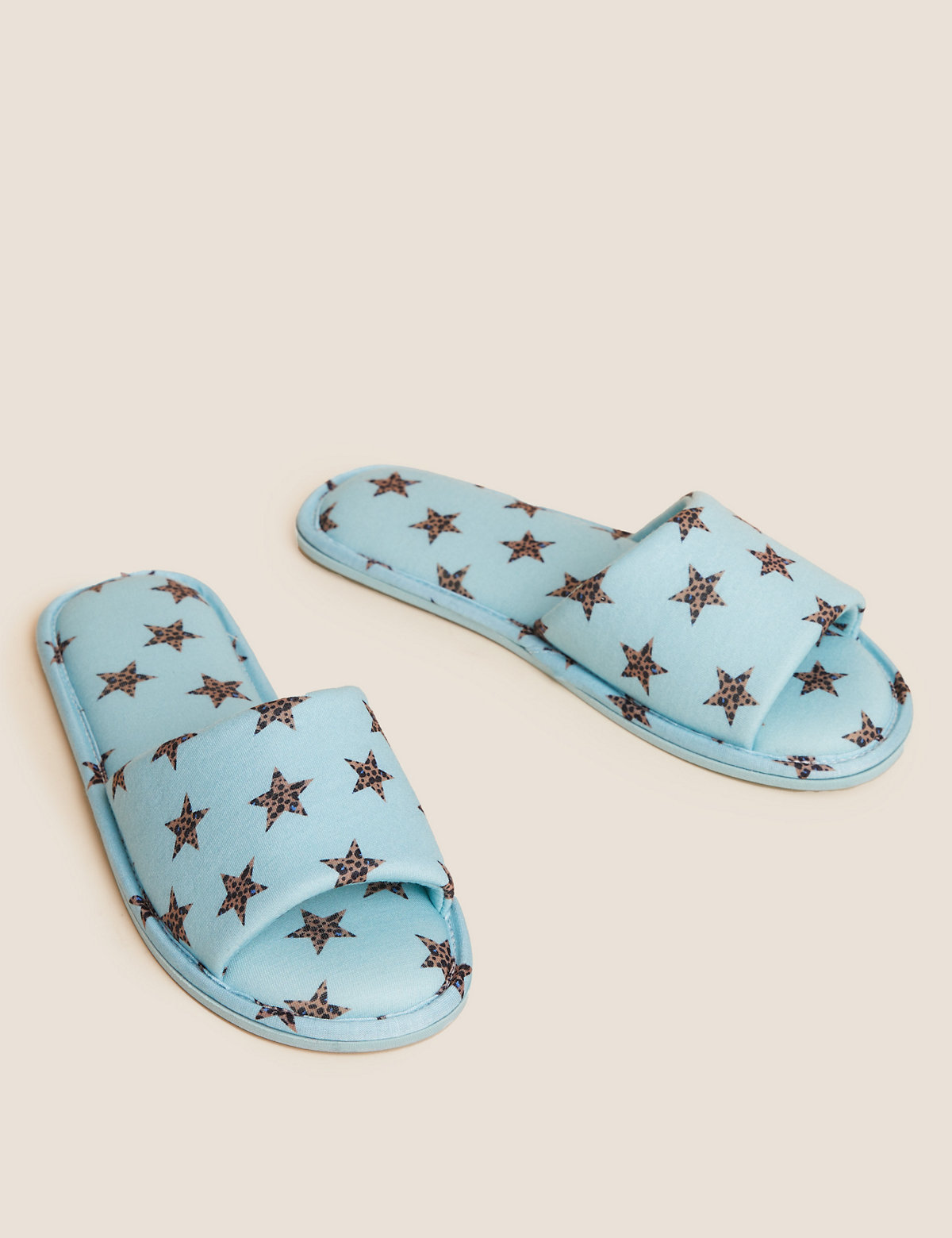 Star Print Bedroom Slippers