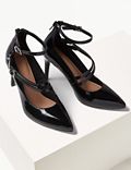 Stiletto Heel Multi Strap Pointed Court Shoes