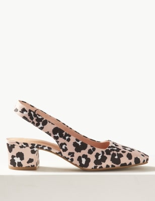 slingback square toe shoes