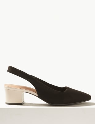 slingback square toe shoes
