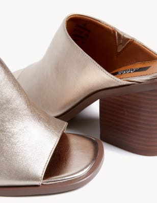 Suede open toe discount mules