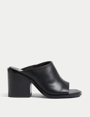 Open toe heeled discount mules