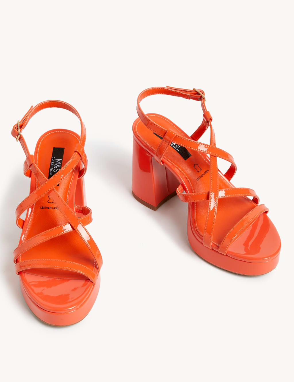 Metallic Strappy Platform Sandals image 2