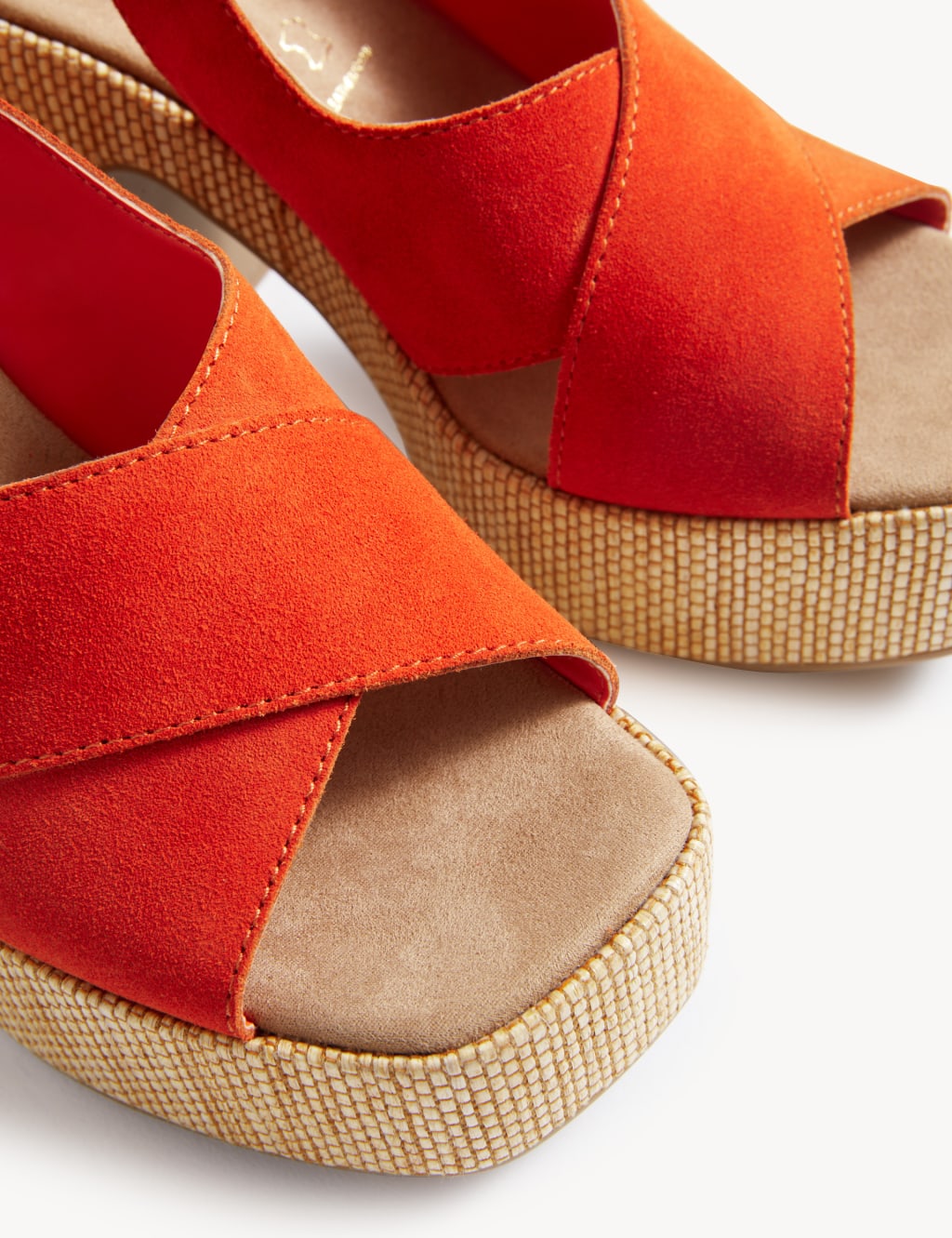 Suede Crossover Platform Sandals image 2