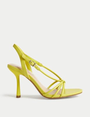 Yellow discount strappy heels