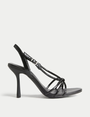 Buckle Strappy Stiletto Heel Sandals