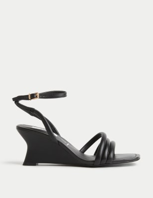 Leather best sale heeled sandals