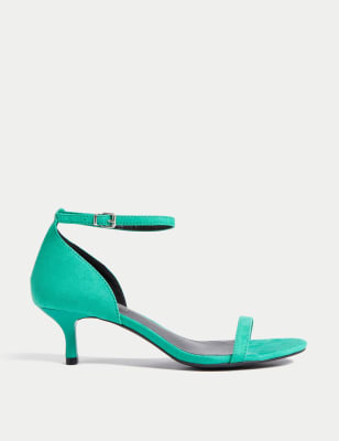 

Womens M&S Collection Sandalen mit Knöchelriemen und kleinem Absatz - Medium Green, Medium Green