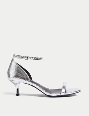 Grey kitten outlet heel sandals