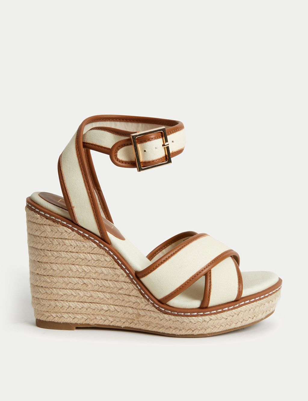 Canvas Crossover Wedge Espadrilles image 1