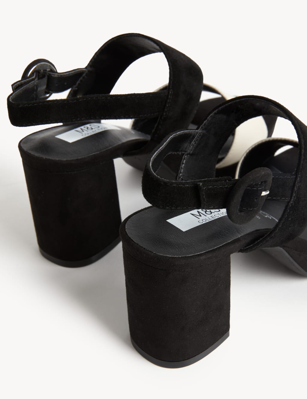 Wide Fit Suede Platform Block Heel Sandals image 2