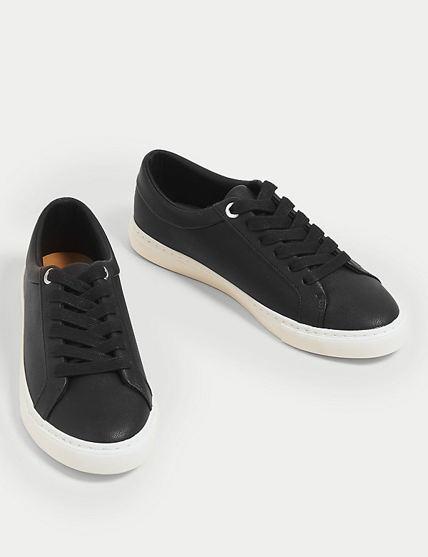 Lace Up Eyelet Detail Trainers - BE