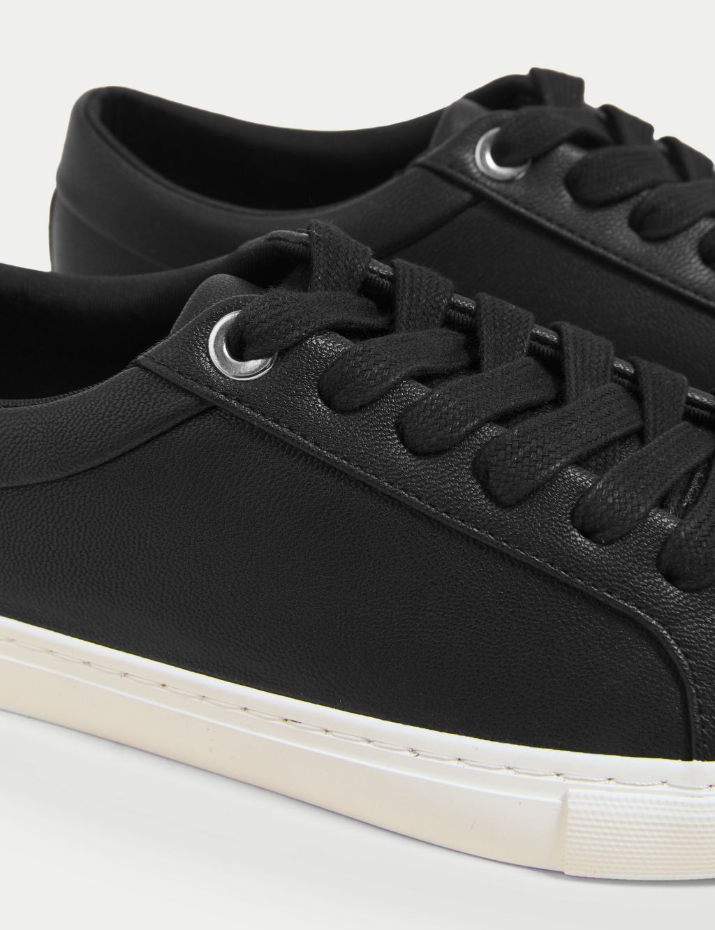 Lace Up Eyelet Detail Trainers image 3