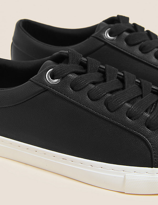 Lace Up Eyelet Detail Trainers - LU