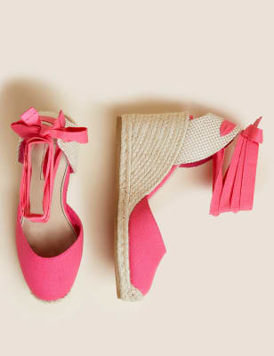 Pink wedge espadrilles new arrivals