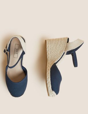 

Womens M&S Collection Ankle Strap Wedge Espadrilles - Navy, Navy