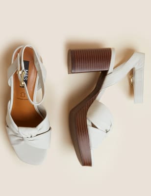 

M&S Collection Sandalias de plataforma anudadas de pielWomens - Ivory, Ivory