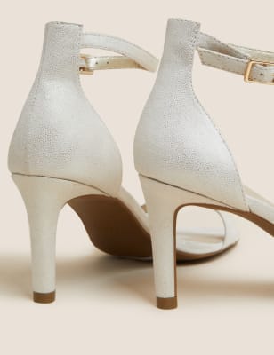 

Womens M&S Collection Ankle Strap Stiletto Heel Open Toe Sandals - Gold, Gold