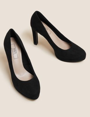 M&S Womens Platform Stiletto Heel Court Shoes