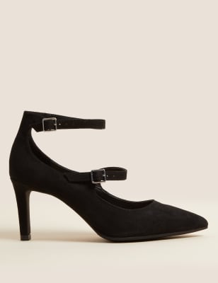 Strappy Pointed Court Shoe