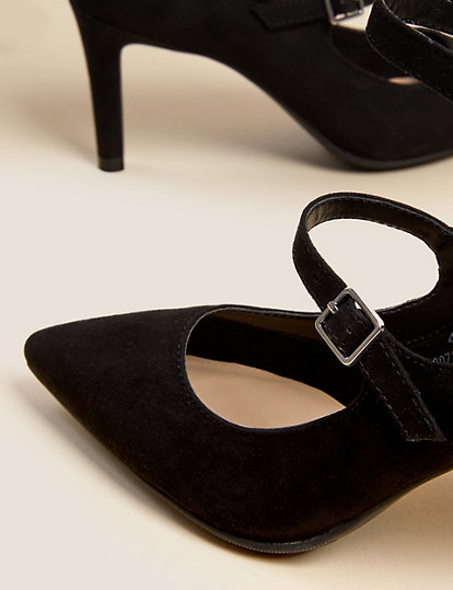 Strappy Pointed Court Shoe