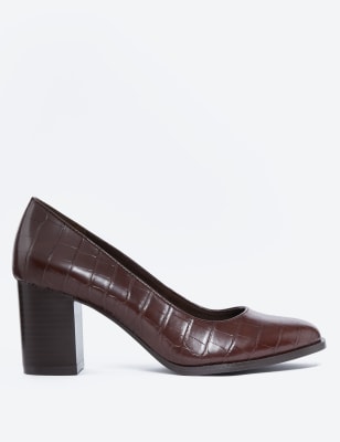 marks and spencer block heel shoes