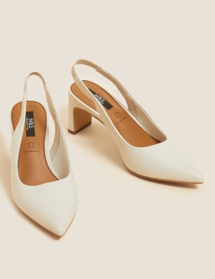 Color block slingback cheap heels