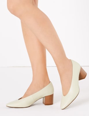 M and s store block heel shoes