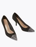 Kitten Heel Pointed Court Shoes