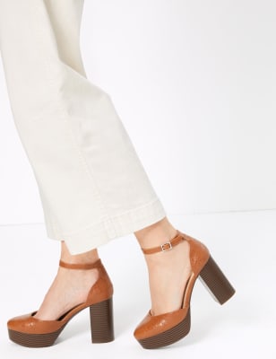 m&s heels black