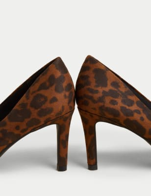 Leopard Print Stiletto Heel Court Shoes