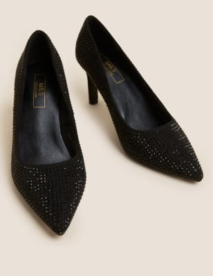 Black glitter court clearance shoes