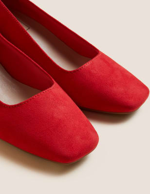 

Womens M&S Collection Statement Square Toe Court Shoes - Flame, Flame