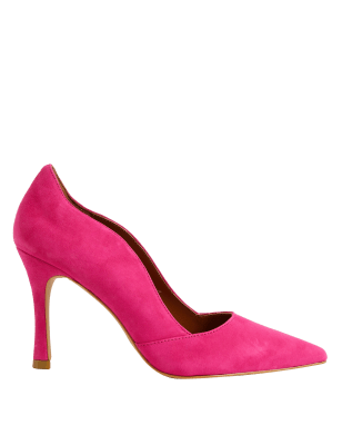 

Womens M&S Collection Stiletto-Pumps aus Leder mit zulaufender Spitze - Cerise, Cerise