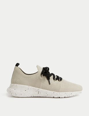 

Womens Goodmove Schnürturnschuhe im Strickdesign - Cream, Cream