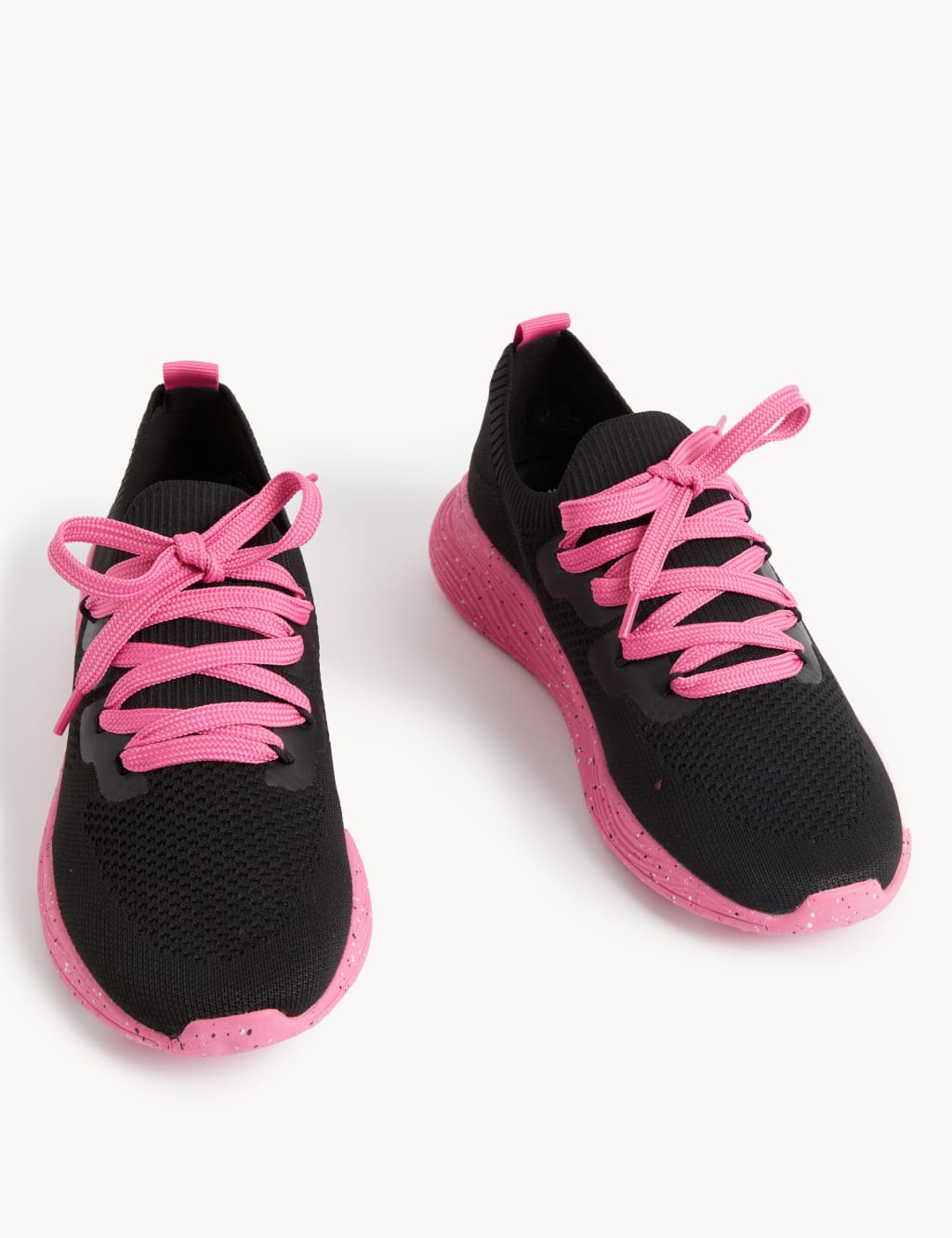 Knitted Lace Up Trainers image 2