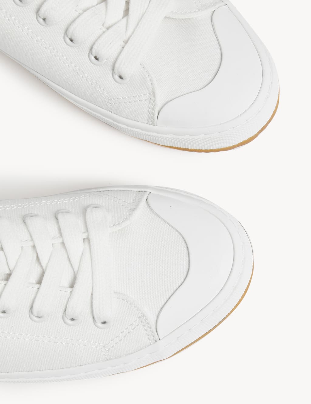 Canvas Lace Up Stripe Trainers image 2