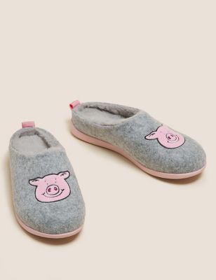 M&S Womens Percy Pig  Mule Slippers